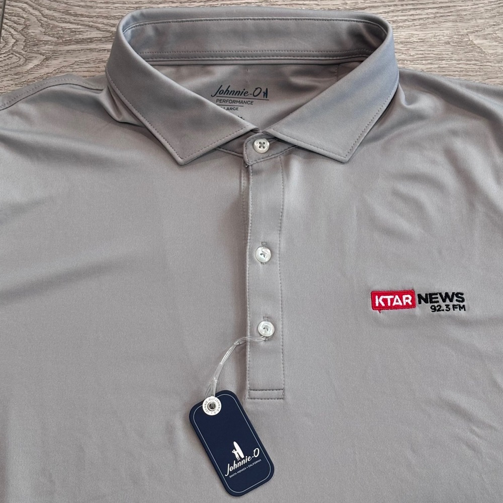 Johnnie-O Golf Polo Mens XXL Grey Performance Preppy Casual Athletic UPF New